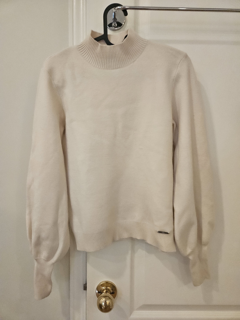 Elie Tahari Cream Mock Neck Sweater Size XS